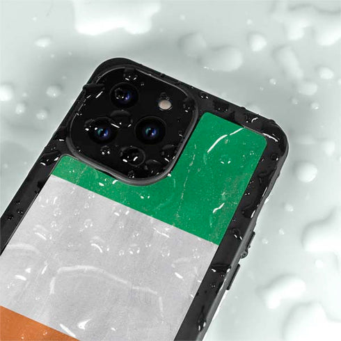 Ireland Flag Distressed iPhone 14 Pro Max Waterproof Case
